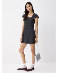 Twik - Small Velvet Bow Plaid Minidress - Lyst