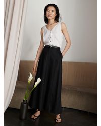 Contemporaine - Finely Textured Flared Maxi Skirt - Lyst