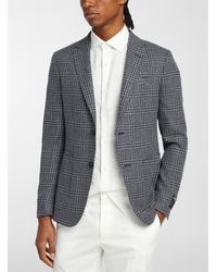 Zegna - Silk And Wool Prince Of Wales Jacket - Lyst