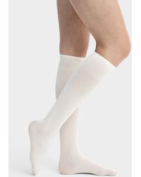 Simon's - Solid 50 Denier Knee - Lyst