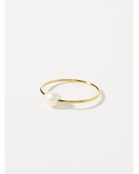 Simon's - Pearly Bead Thin Ring - Lyst