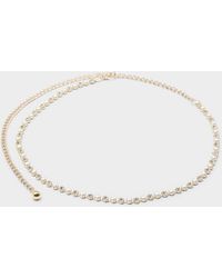 Simon's - Pearl And Diamond Fine Chain - Lyst