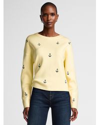 Contemporaine - Embroidered Anchors Sweater - Lyst