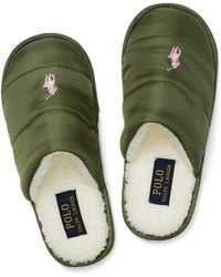 Polo Ralph Lauren Olive Green Mule Slippers
