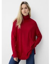 Contemporaine - Flowy Turtleneck Tunic Sweater - Lyst