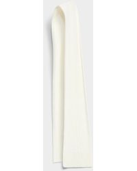 Simon's - Thick Ribbed Knit Narrow Scarf - Lyst