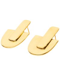 Obakki - Upcycled Art Deco Golden Earrings - Lyst