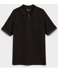 Le 31 - Textured Zip Polo - Lyst