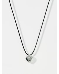 Simon's - Small Heart Cord Necklace - Lyst