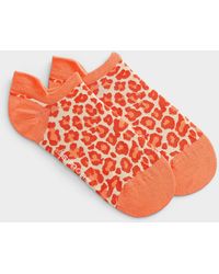 Simon's - Leopard Ped Socks - Lyst