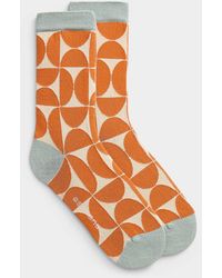 Simon's - Contrast Geometry Socks - Lyst