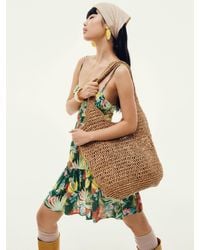 Simon's - Xl Openwork Braided Straw Tote Bag - Lyst