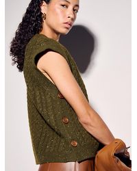 Icône - Side Buttoning Speckled Cable - Lyst