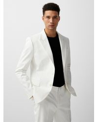 Le 31 - White Coolmax Twill Jacket Stockholm Fit - Lyst