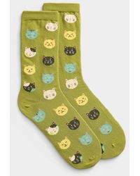 Simon's - Expressive Cat Socks - Lyst