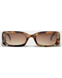 Simon's - Abigail Narrow Rectangular Sunglasses - Lyst