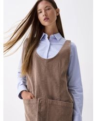 Twik - Patch Pockets Corduroy Apron Dress - Lyst