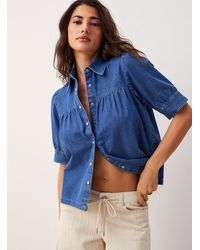 Icône - Lightweight Denim Puff - Lyst