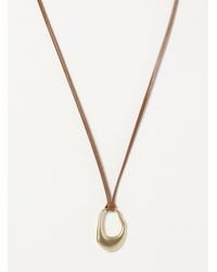 Simon's - Sinuous Medallion Cord Necklace - Lyst