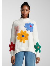 Twik - Large Colourful Flowers Sweater - Lyst