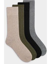 Calvin Klein - Solid Ribbed Dress Socks 4 - Lyst