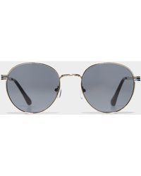 Le 31 - Cillian Rounded Metallic Sunglasses - Lyst