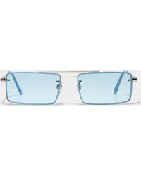 Le 31 - Slim Rectangular Sunglasses - Lyst