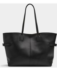 Flattered - Lesley Belted Leather Tote - Lyst