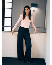 Edito par Simons - Pleated Responsibly Sourced Wool Pant Fit: Straight Leg, High Rise - Lyst