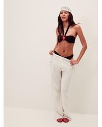 Simon's - Resin Hibiscus Halter Bandeau Bikini Top - Lyst