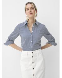 Contemporaine - Striped Stretch Poplin Shirt - Lyst