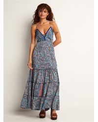 Icône - Floral Paisley Tiered Maxi Dress - Lyst