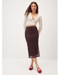 Twik - Patterned Mesh Midi Skirt - Lyst