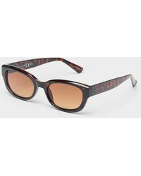 Simon's - Solid Translucent Oval Sunglasses - Lyst