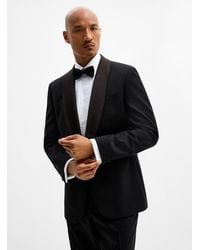 Le 31 - Black Tuxedo Jacket Wool Weave By Marzotto London Fit - Lyst