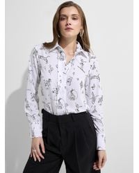 Icône - Printed Silky Shirt - Lyst