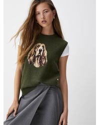 Twik - Jacquard Animal Sweater Vest - Lyst