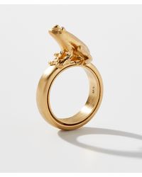 JW Anderson - Golden Small Frog Ring - Lyst