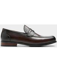 Simon's - Minimalist Leather Penny Loafers Men - Lyst