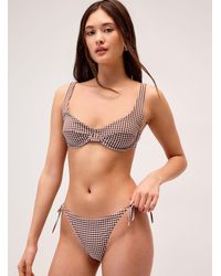 Simon's - Gingham Textured Balconette - Lyst