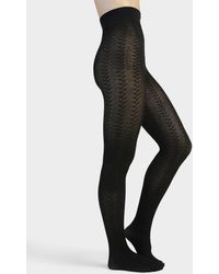 Simon's - Braided Stretch Tights Exclusive Collection From Italy - Lyst