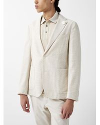 BOSS - C-hanry Ultra-lightweight Textured Jacket (men, Beige, 38 Reg) - Lyst