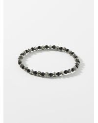 Le 31 - Black Bead And Grooved Cross Bracelet - Lyst
