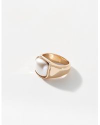 Simon's - Pearly Bead Cabochon Ring - Lyst