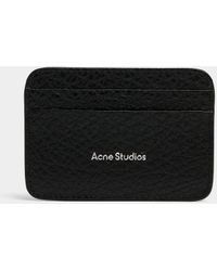 Acne Studios - Embossed Signature Grained Leather Card Case - Lyst