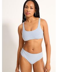 Simon's - Textured Striped Bralette Top - Lyst