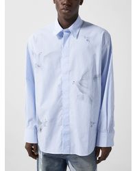 3.PARADIS - Freedom Doves Vertical Stripes Shirt - Lyst