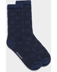 Simon's - Embossed Heart Socks - Lyst