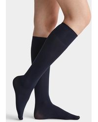 Simon's - Solid 50 Denier Knee - Lyst