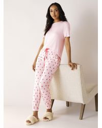 Miiyu - Adorable Pattern Flowy Lounge Pant - Lyst